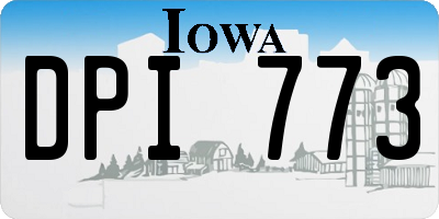 IA license plate DPI773