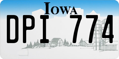 IA license plate DPI774