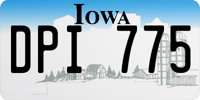 IA license plate DPI775