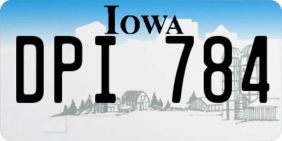 IA license plate DPI784