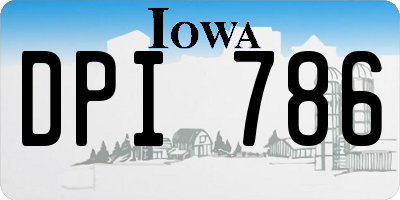 IA license plate DPI786