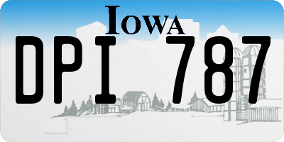 IA license plate DPI787
