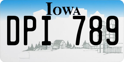 IA license plate DPI789