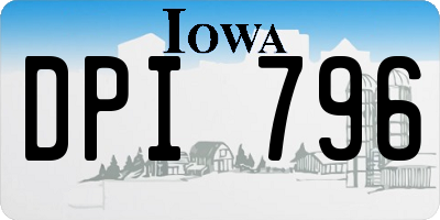 IA license plate DPI796