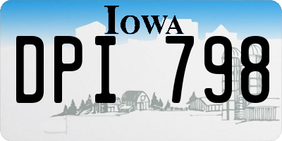 IA license plate DPI798