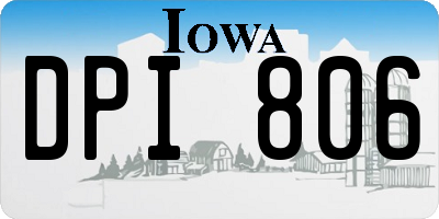 IA license plate DPI806