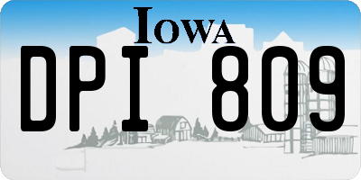 IA license plate DPI809