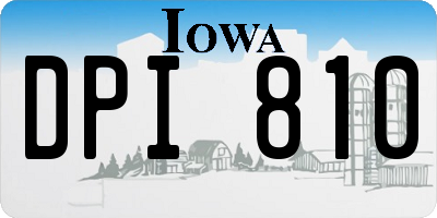 IA license plate DPI810