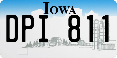 IA license plate DPI811