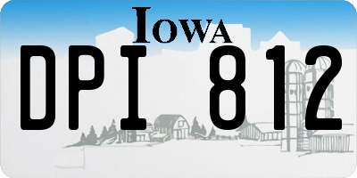IA license plate DPI812