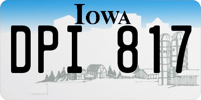 IA license plate DPI817