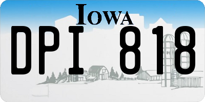 IA license plate DPI818