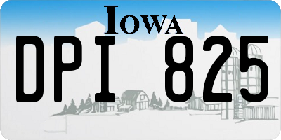 IA license plate DPI825