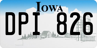 IA license plate DPI826