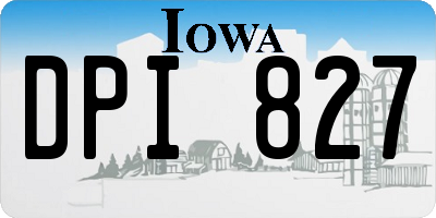 IA license plate DPI827