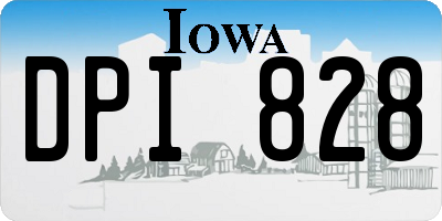 IA license plate DPI828