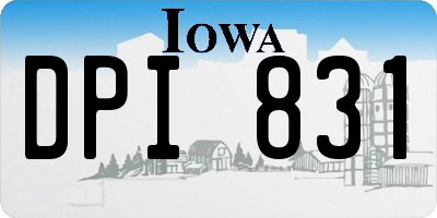 IA license plate DPI831