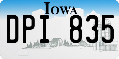 IA license plate DPI835