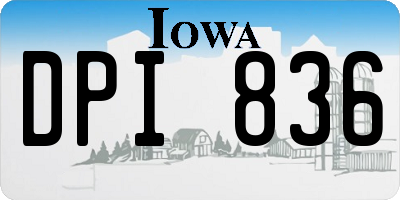 IA license plate DPI836