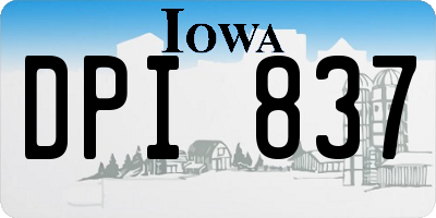 IA license plate DPI837