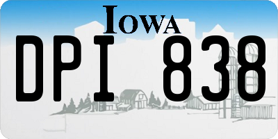 IA license plate DPI838