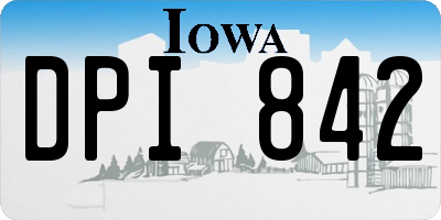 IA license plate DPI842