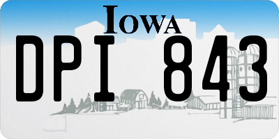IA license plate DPI843