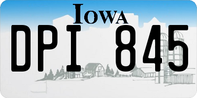IA license plate DPI845