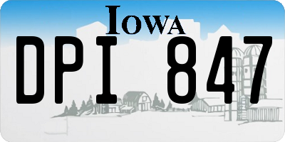 IA license plate DPI847