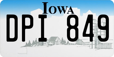 IA license plate DPI849