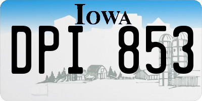 IA license plate DPI853