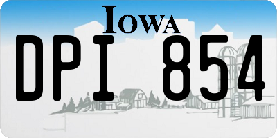 IA license plate DPI854