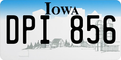 IA license plate DPI856