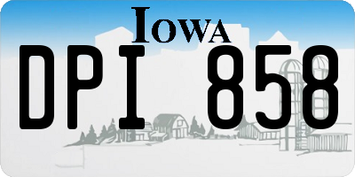 IA license plate DPI858