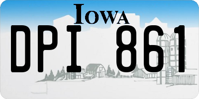 IA license plate DPI861
