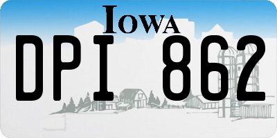 IA license plate DPI862