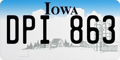 IA license plate DPI863
