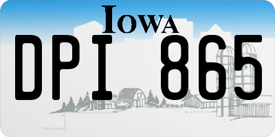 IA license plate DPI865
