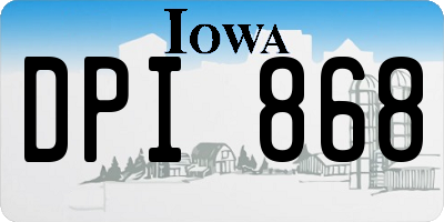 IA license plate DPI868