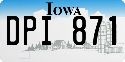 IA license plate DPI871