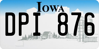 IA license plate DPI876