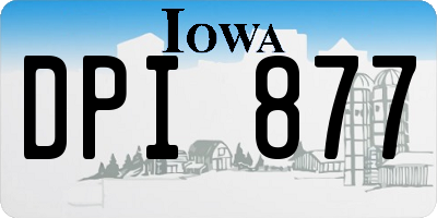IA license plate DPI877