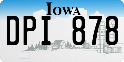 IA license plate DPI878