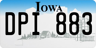 IA license plate DPI883