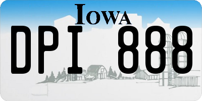IA license plate DPI888