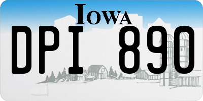 IA license plate DPI890