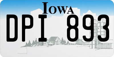 IA license plate DPI893
