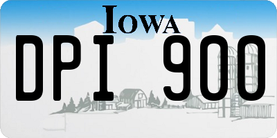 IA license plate DPI900