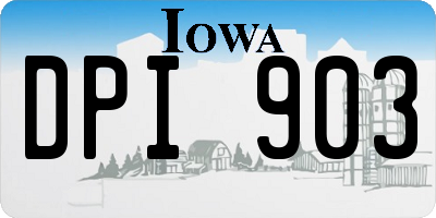 IA license plate DPI903