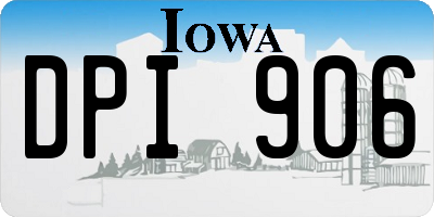 IA license plate DPI906